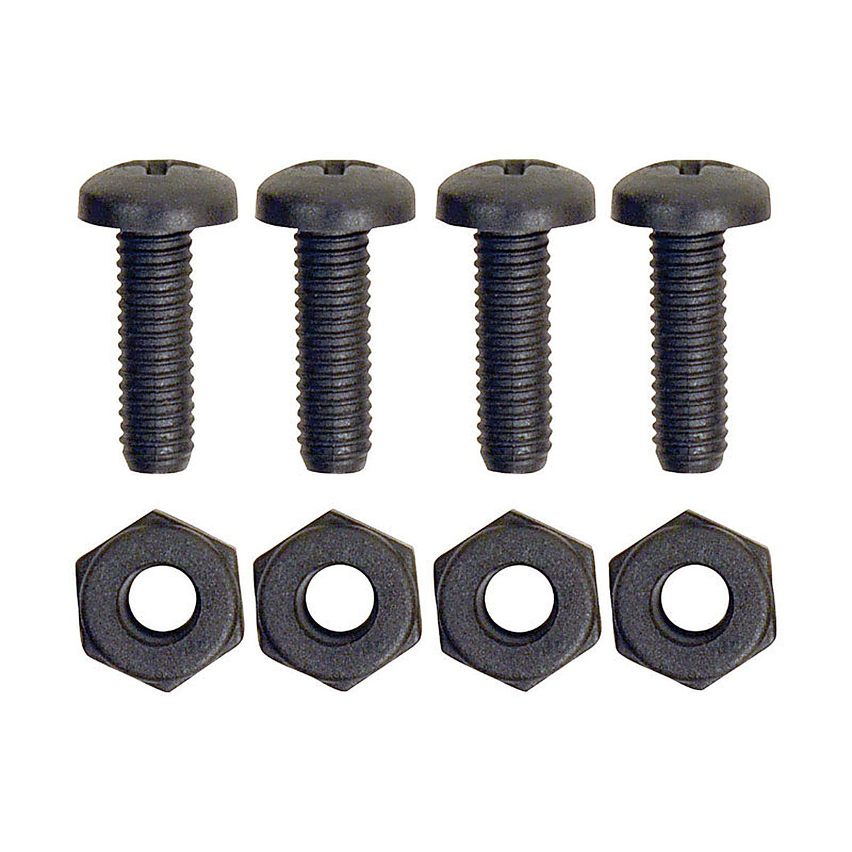 Custom Accessories 93342 Black Nylon License Plate Fasteners
