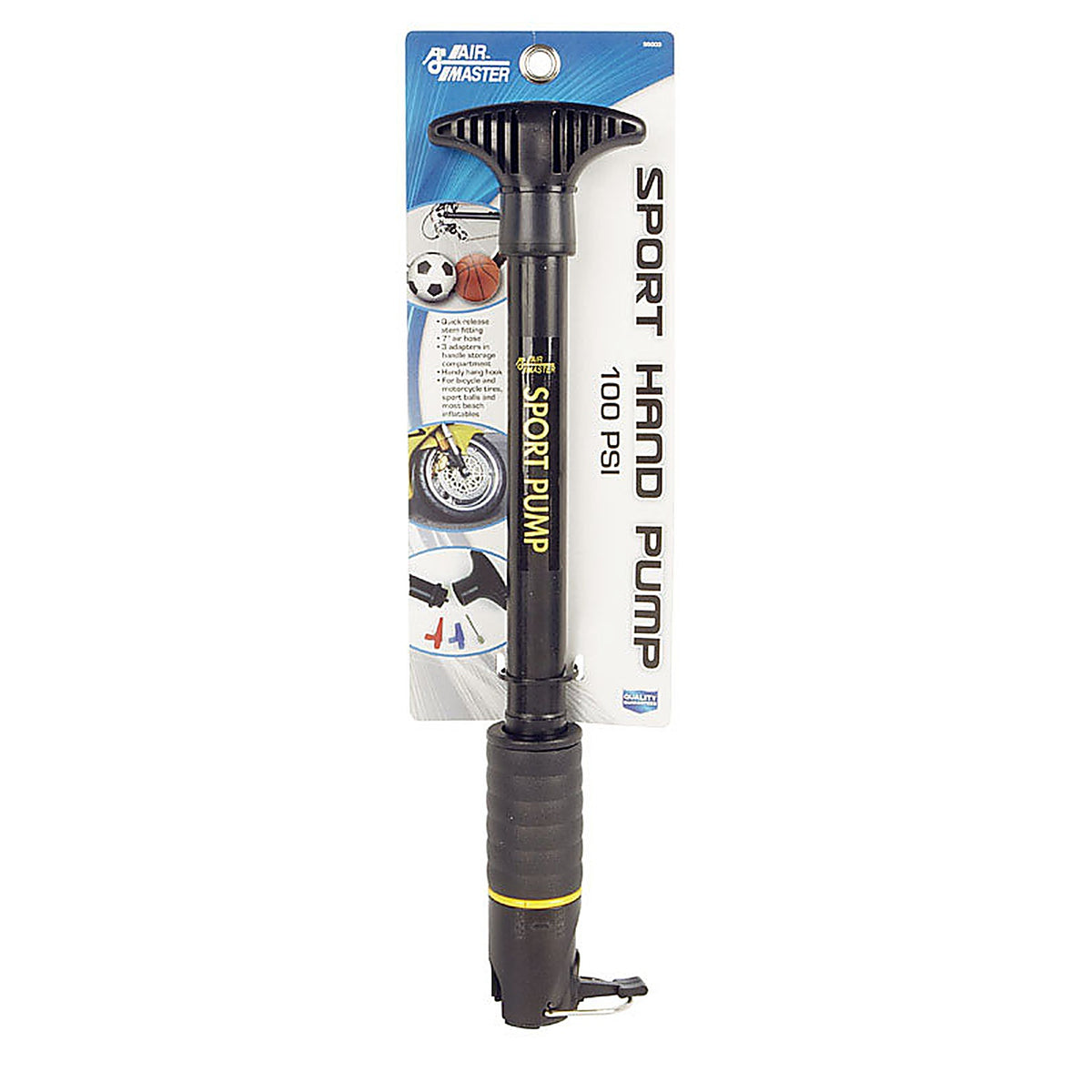 Custom Accessories 55003 100 psi Hand Pump For Bicycle Tires