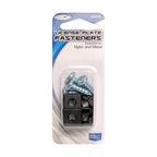Custom Accessories 93323 Black/Silver Metal/Nylon License Plate Fasteners