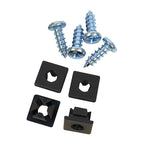 Custom Accessories 93323 Black/Silver Metal/Nylon License Plate Fasteners