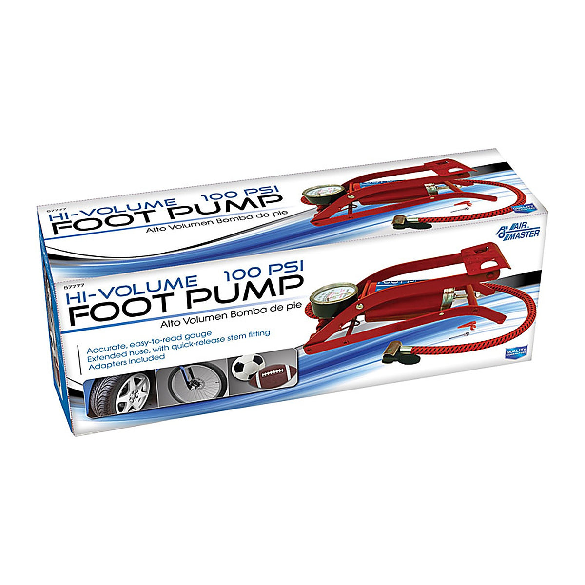 Custom Accessories 57777 100 psi Foot Pump For Bicycle Tires