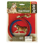 Boss Pet Q251500099 PDQ Red Tie-Out Vinyl Coated Cable Dog Tie Out Large