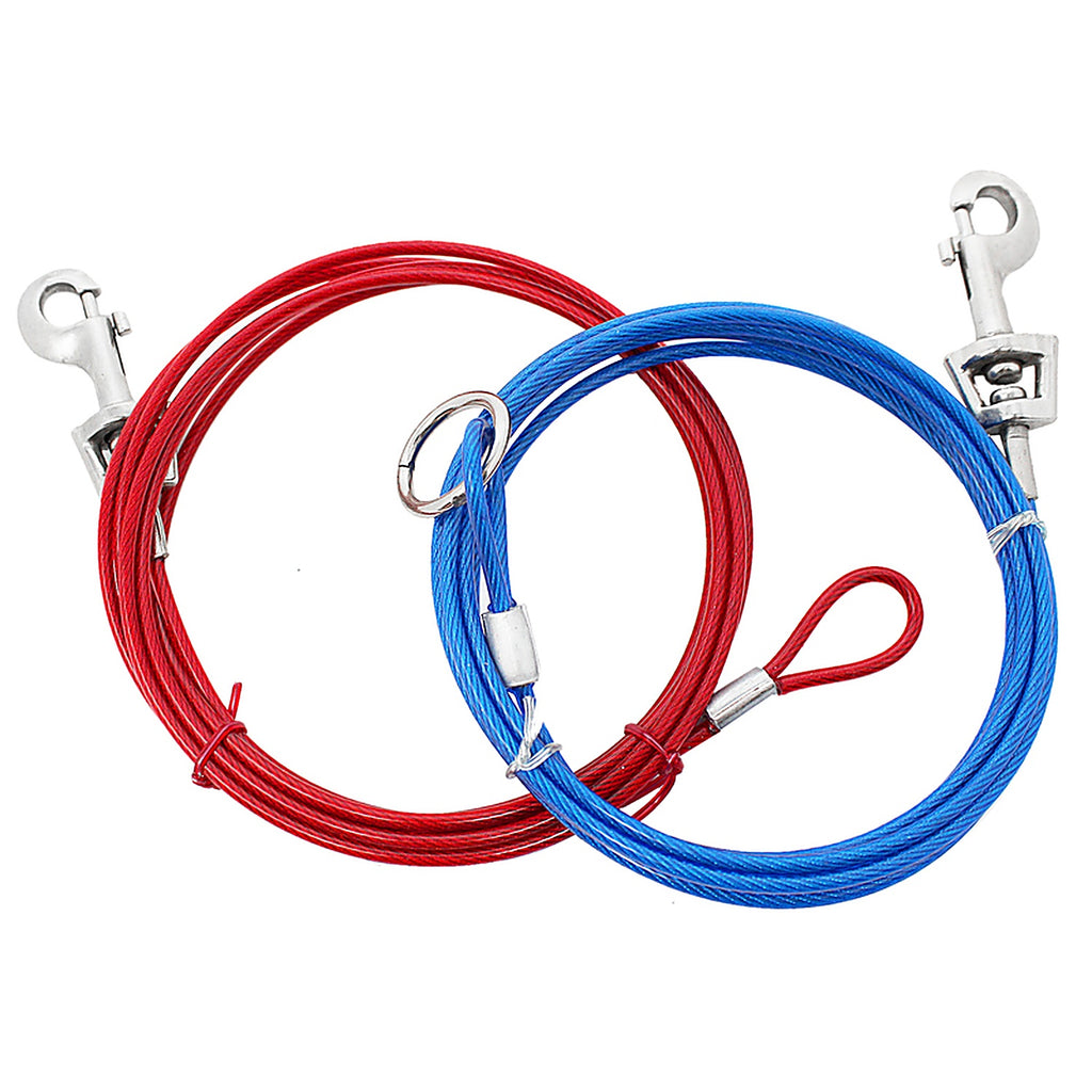 Boss Pet Q251500099 PDQ Red Tie-Out Vinyl Coated Cable Dog Tie Out Large
