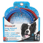 Boss Pet Q251500099 PDQ Red Tie-Out Vinyl Coated Cable Dog Tie Out Large