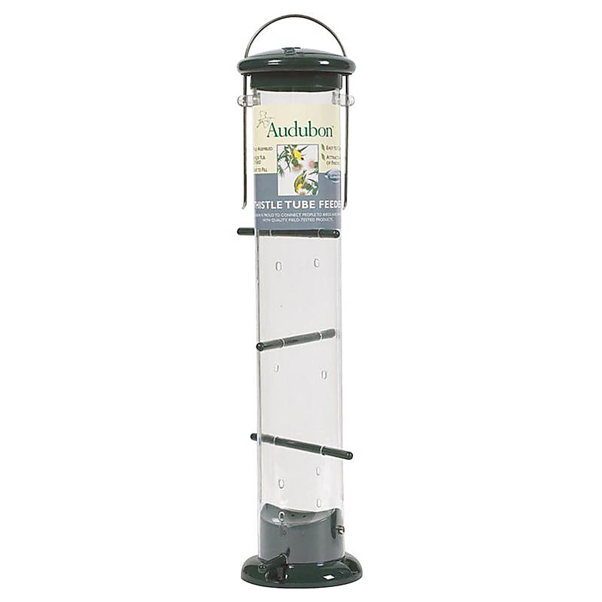 Audubon NATUBE9 Finch 2 lb. Plastic Thistle Tube Bird Feeder 8 ports
