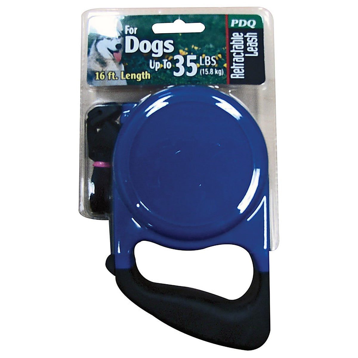 Boss Pet 11446 PDQ Blue / Black Cotton/Nylon Dog Retractable Leash Medium