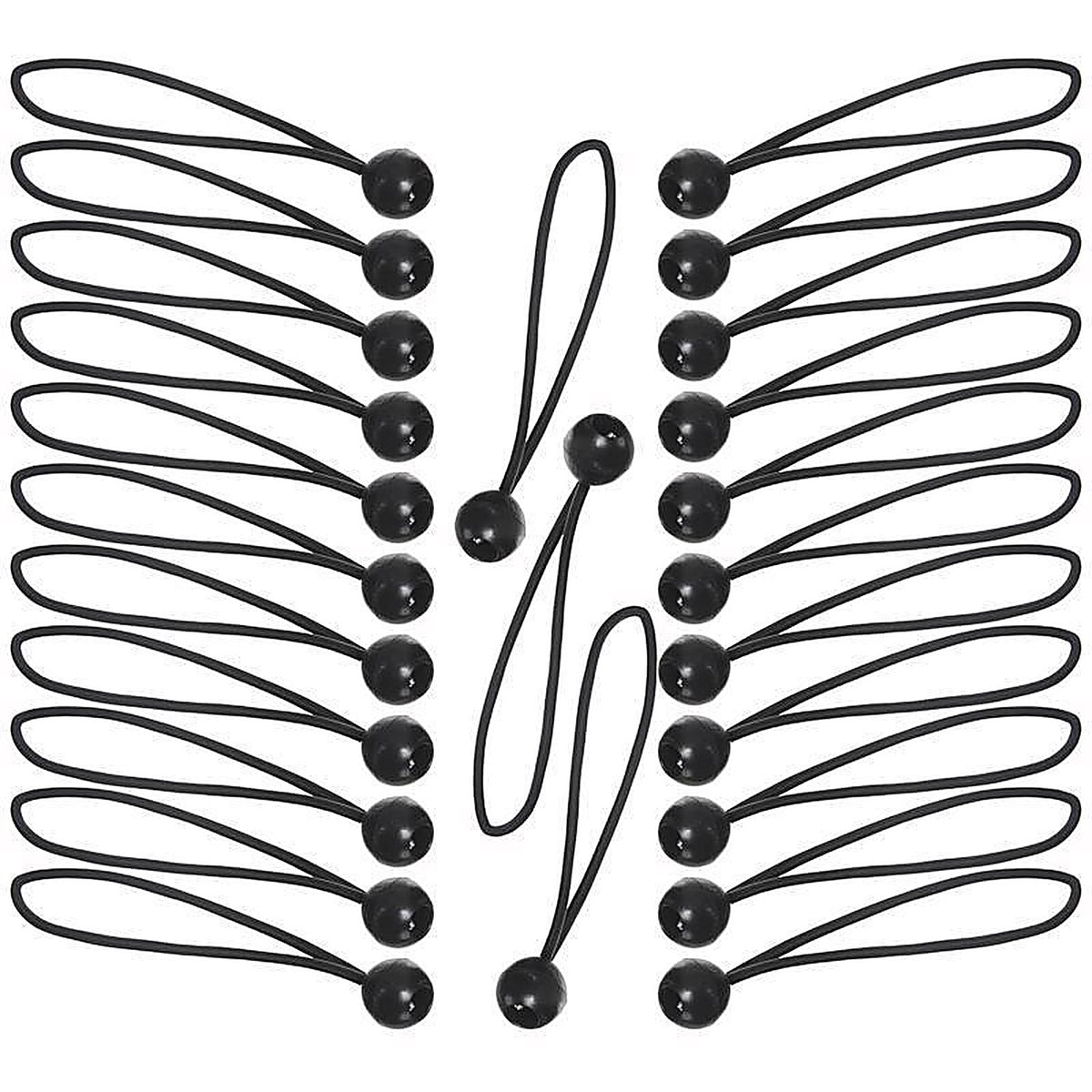 Keeper 6345 Black Bungee Ball Cord 8 in. L x 0.315 in. 25/Pack