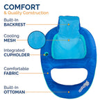 Swimways 6061816 Blue Fabric/Mesh Inflatable Mattress Floating Pool Mat