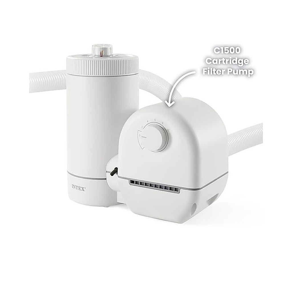Intex 28635EG Krystal Clear Above Ground Filter Pump 1500 gal. 18 in. H x 18.125 in. W x 18.125 in. L