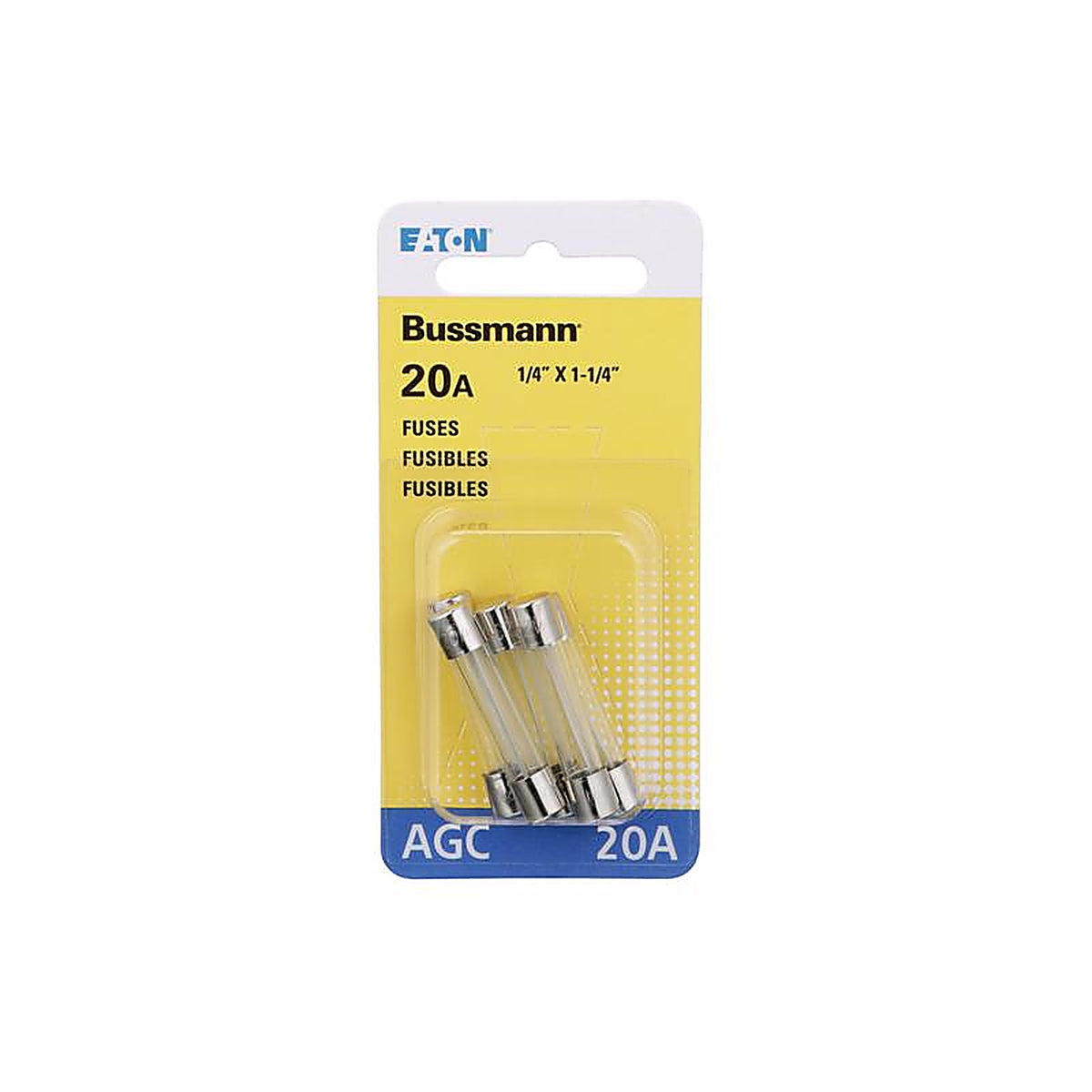 Bussmann BP/AGC-20-RP 20 amps AGC Glass Tube Fuse 5/Pack