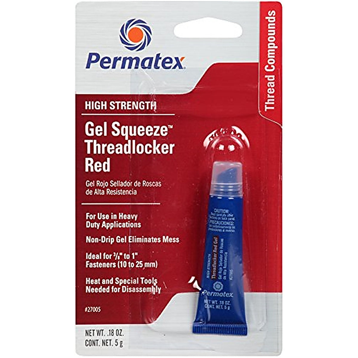 Permatex 27005 High Strength Threadlocker Gel 0.2 oz.