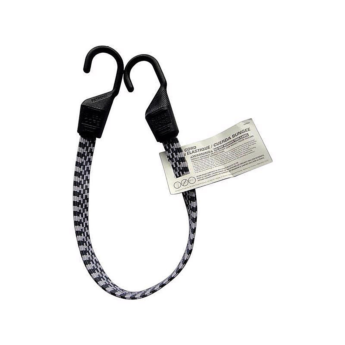 Keeper 6107 Black/White Flat Bungee Cord 24 in. L x 0.14 in. 1/Pack