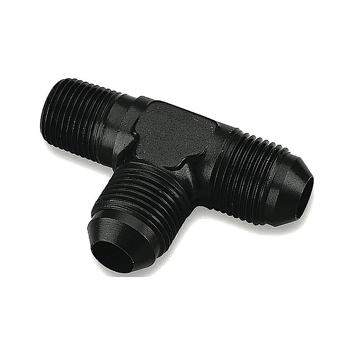 Red Horse Performance - 826-06-04-2 - 06 X -04 (1/4 Inch ) Tee with Thread on the Run - Black