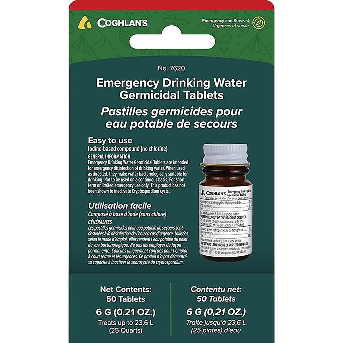 Coghlans 7620 Drinking Water Tablets 50/Pack