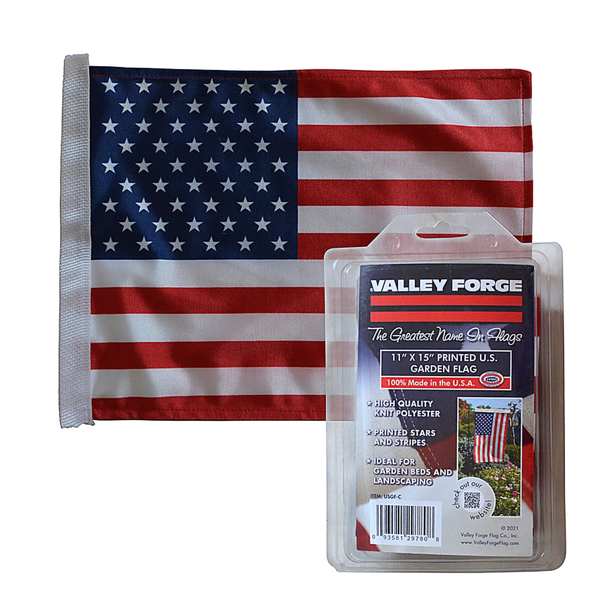 Valley Forge USGF-C American Garden Flag 12 in. H x 18 in. W