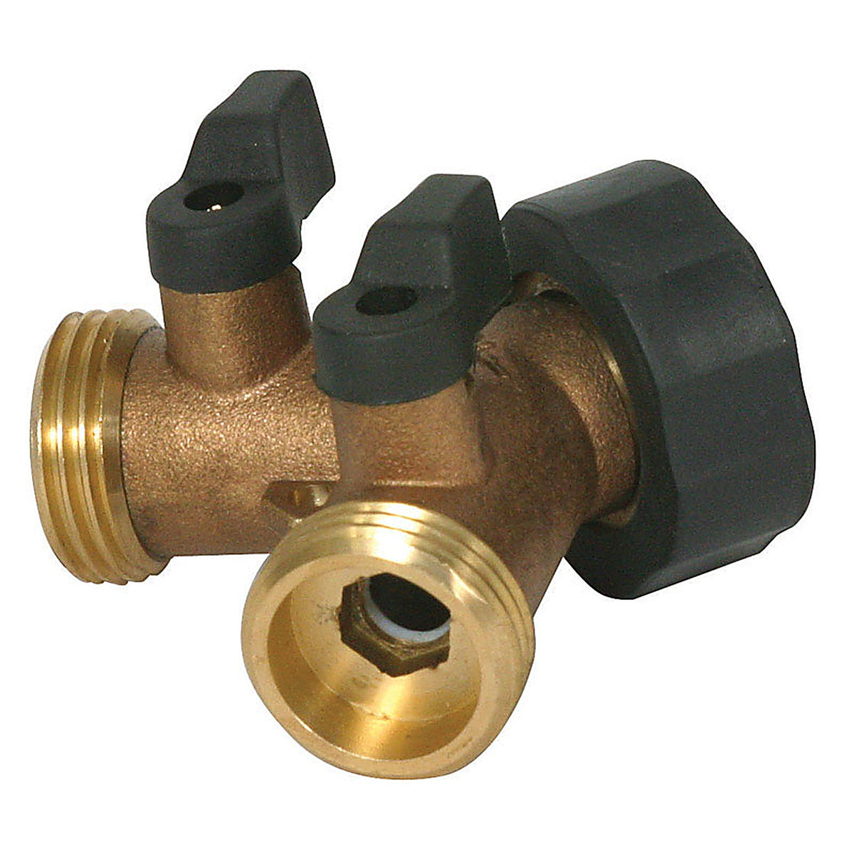 Camco 20123 1 in. Hose x 1 in. Brass 3-Way Valve