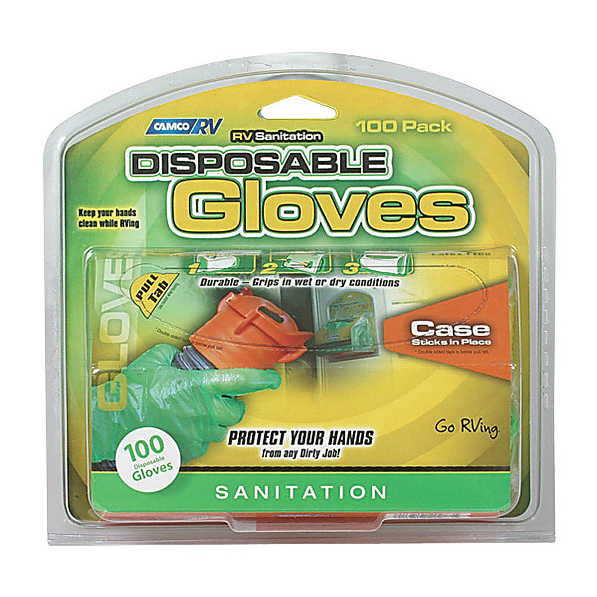 Camco 40285 RV Sanitation Disposable Gloves 100/Pack