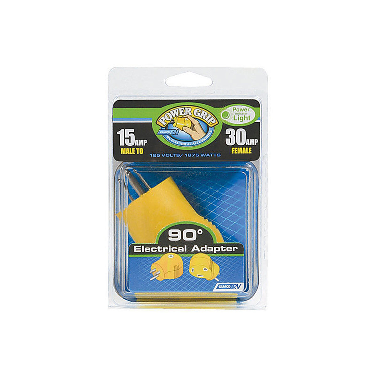 Camco 55325 Power Grip RV Electrical Adapter 15-30 Amp 1/Pack