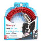 Boss Pet Q3540SPG99 Red Vinyl Coated Cable Dog Tie Out Large
