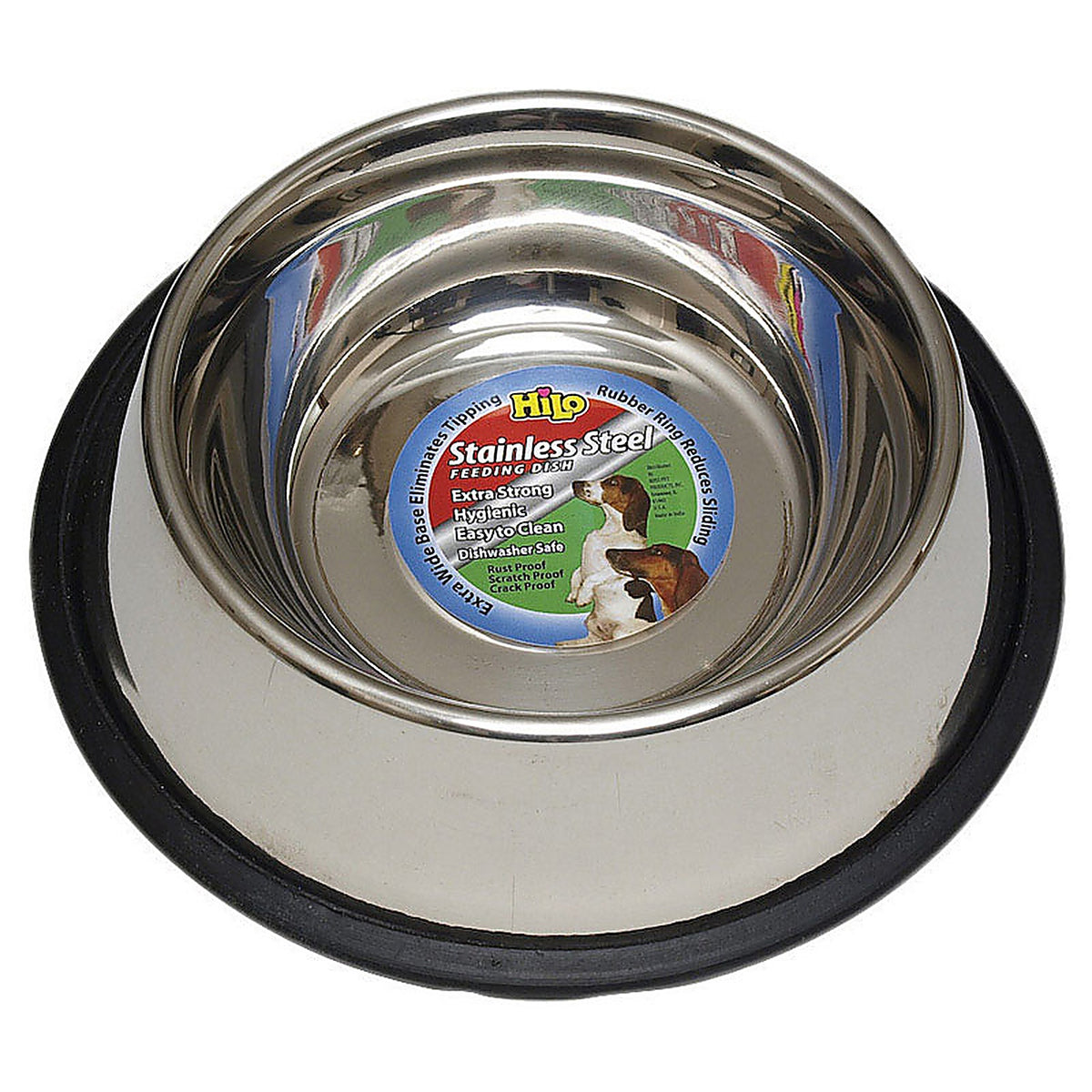 Hilo 57616 Hilo Silver Plain Stainless Steel 16 oz. Pet Dish For Dog