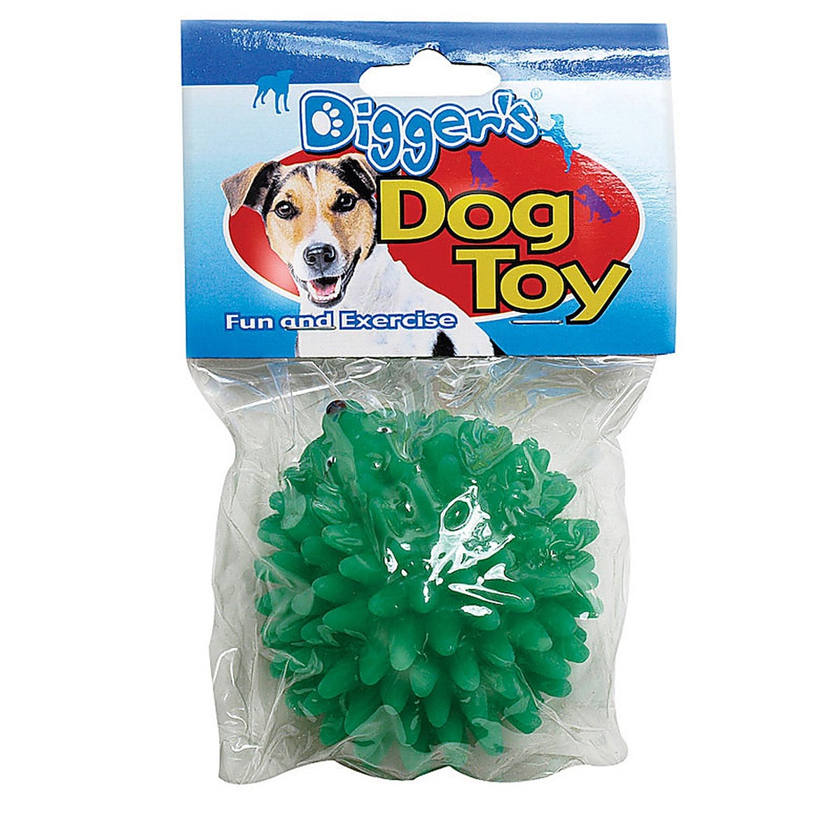 Diggers 51320 Green Spiked Vinyl Dog Toy Large 1