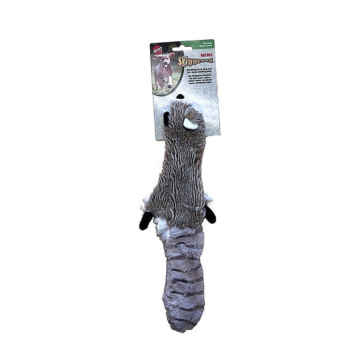 Ethical Pet 8639 Skinneeez Multicolored Raccoon Plush Dog Toy Small