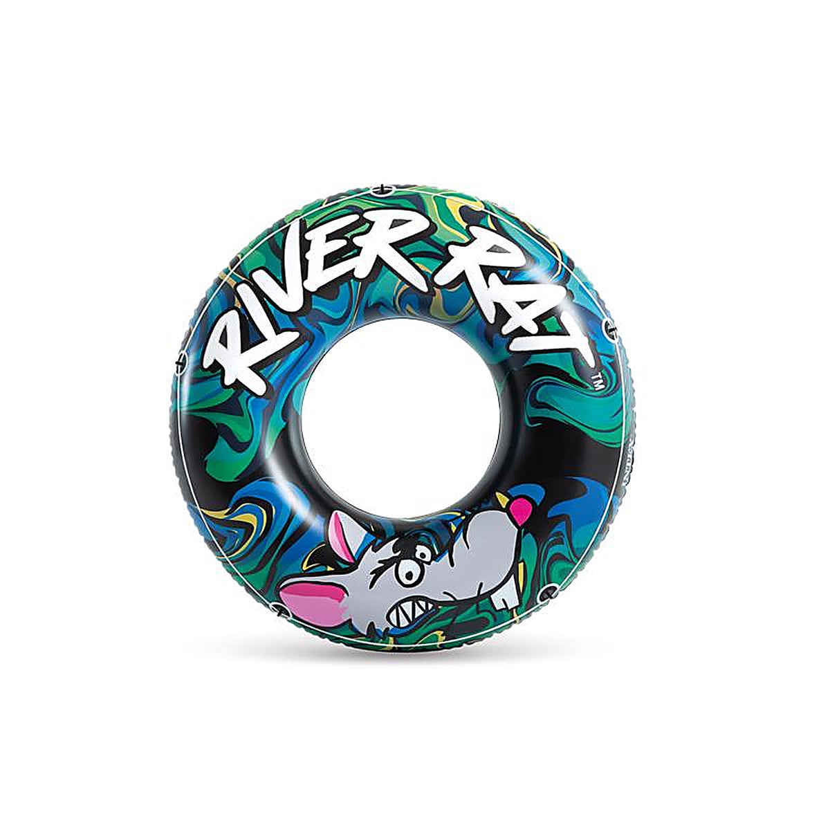 Intex 68209EP River Rat Multicolored Vinyl Inflatable Floating Tube