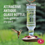 Perky-Pet 8107-2 Hummingbird 10 oz. Glass Nectar Feeder 4 ports