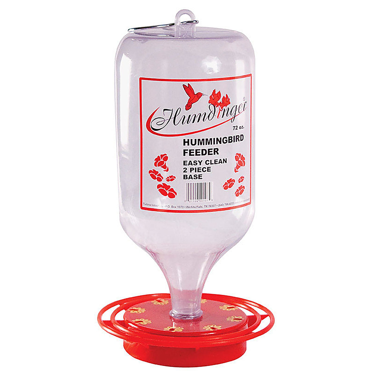 Humdinger 107 Hummingbird 72 oz. Plastic Bottle Nectar Feeder 8 ports