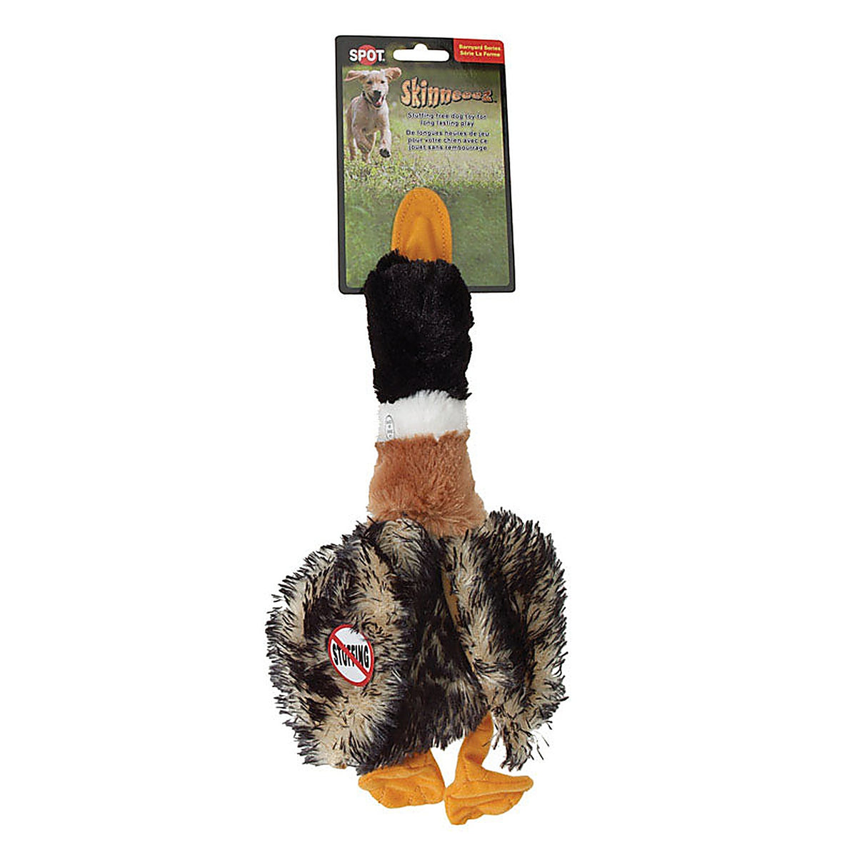 Skinneeez 8121 Multicolored Mallard Duck Plush Dog Toy Large