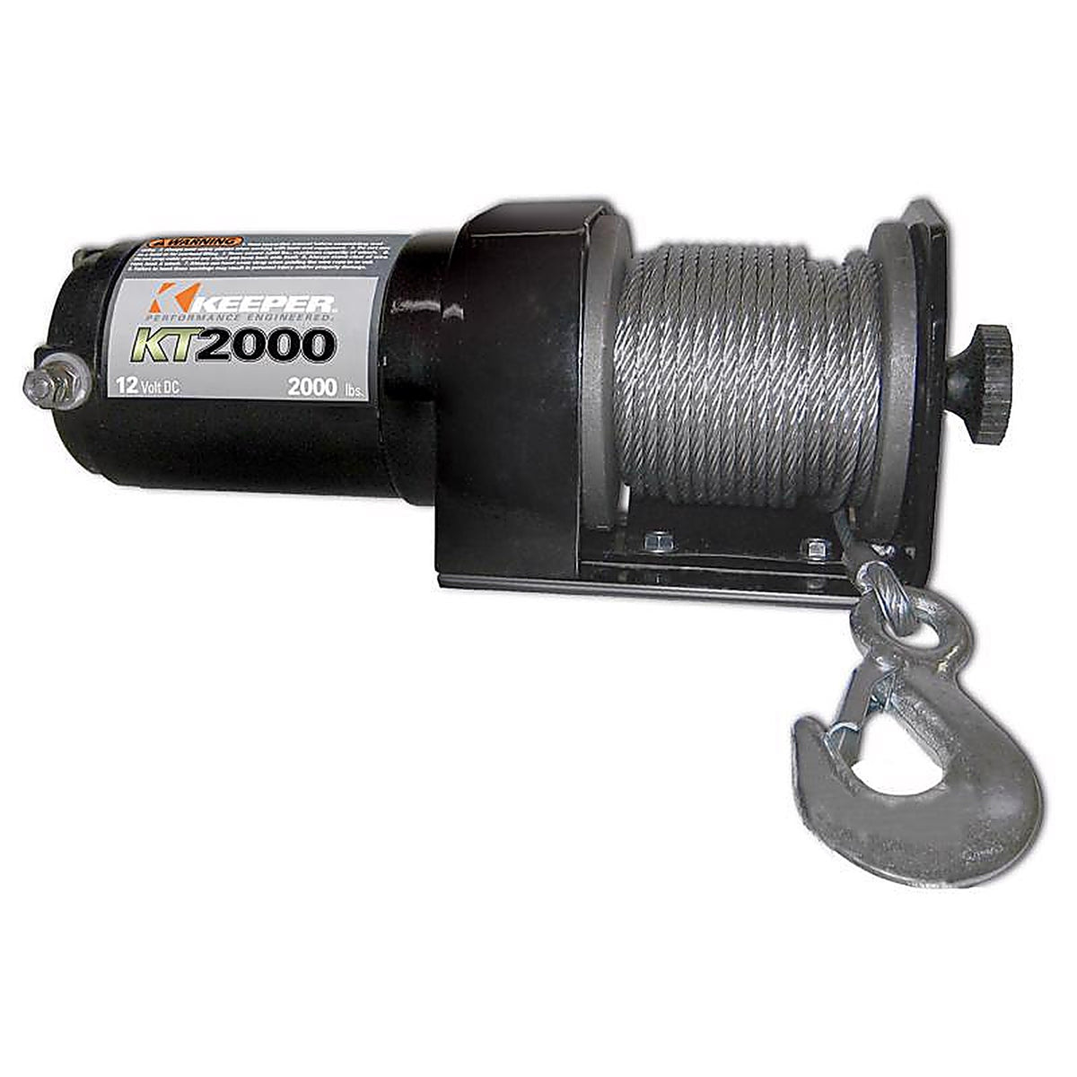 Keeper KT2000 50 ft. 2000 lb. 1 hp Permanent Magnet Electric Automotive Winch
