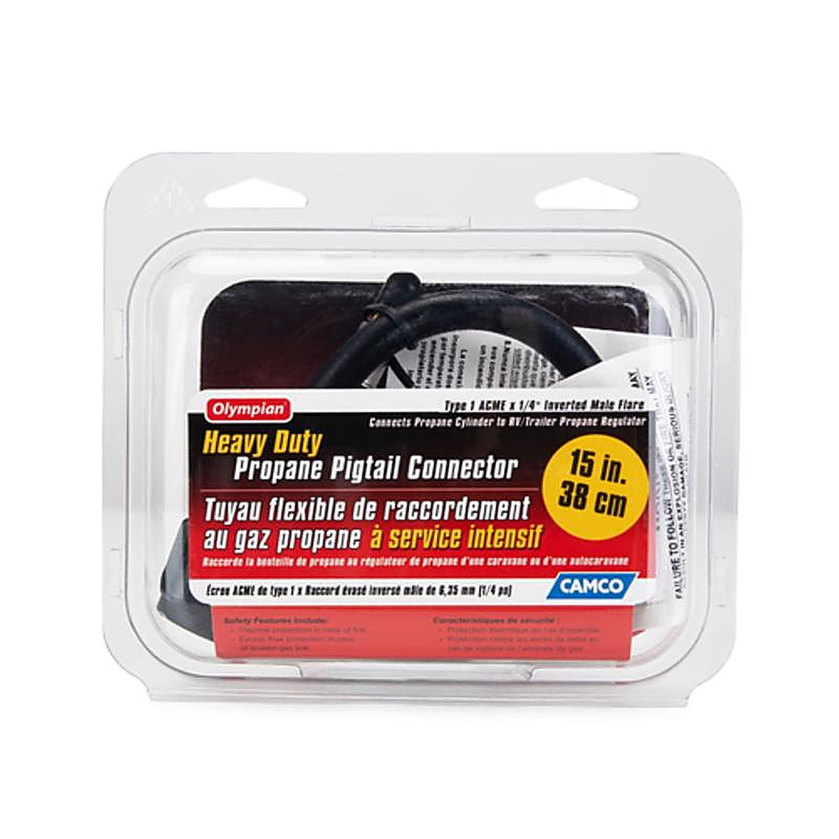 Camco 59065 15 in. L Pigtail Propane Hose Connector