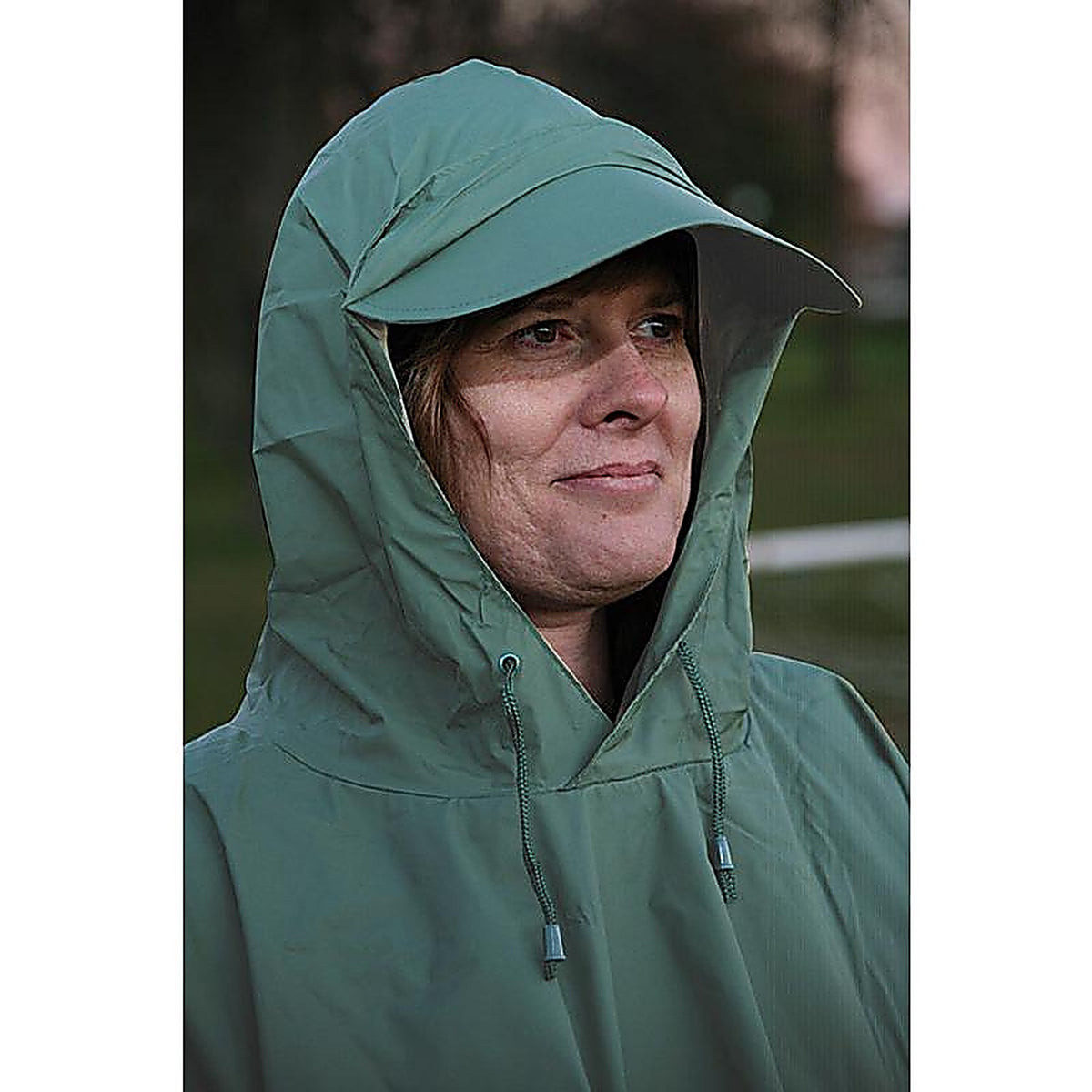 Boulder Creek 60360CM Green PVC-Coated Nylon Rain Poncho