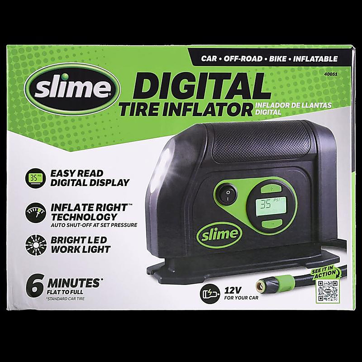 Slime 40051 12 volt Tire Inflator/Gauge