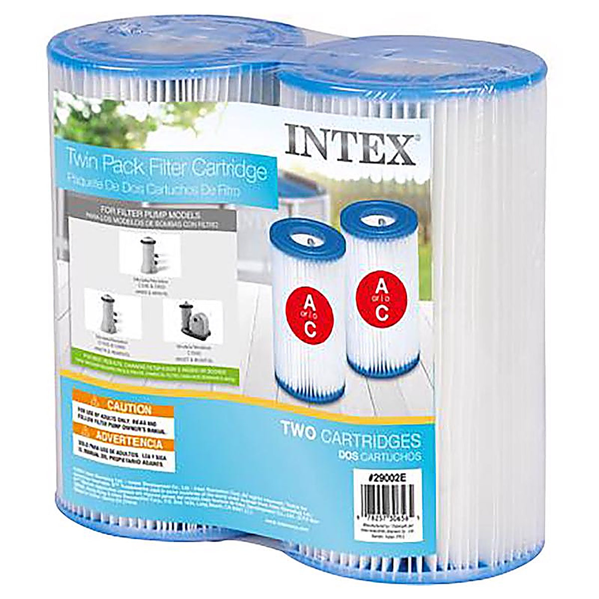 Intex 29002E Krystal Clear Pool Filter 8 in. H x 8.5 in. W x 8.5 in. L