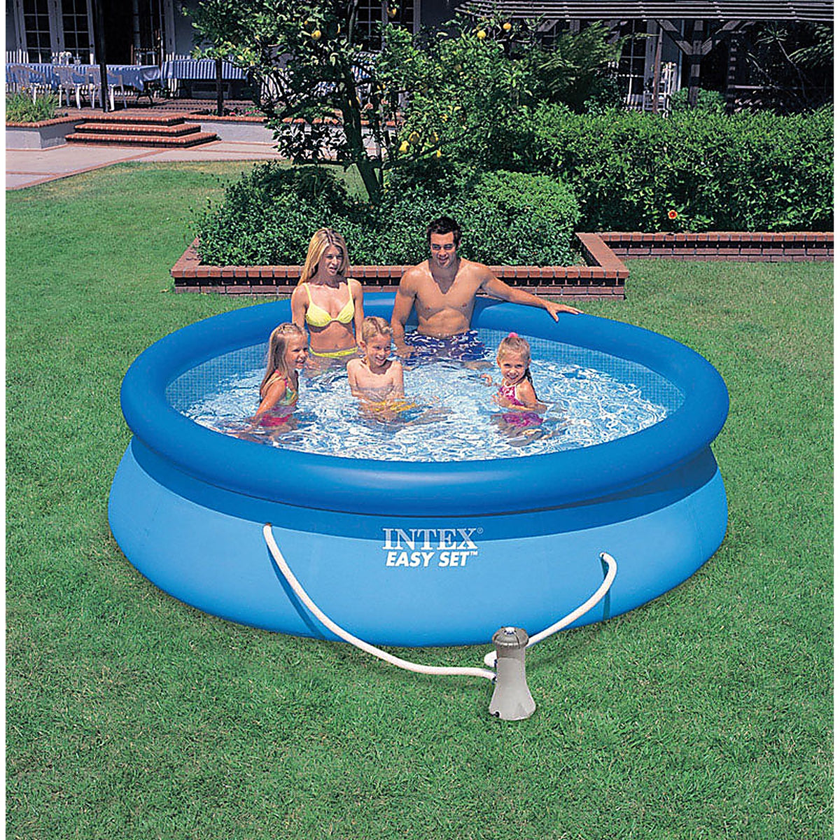 Intex 28121EH 1018 gal. Round Plastic Above Ground Pool 30 in. H x 120 in. W x 10 ft. Dia.