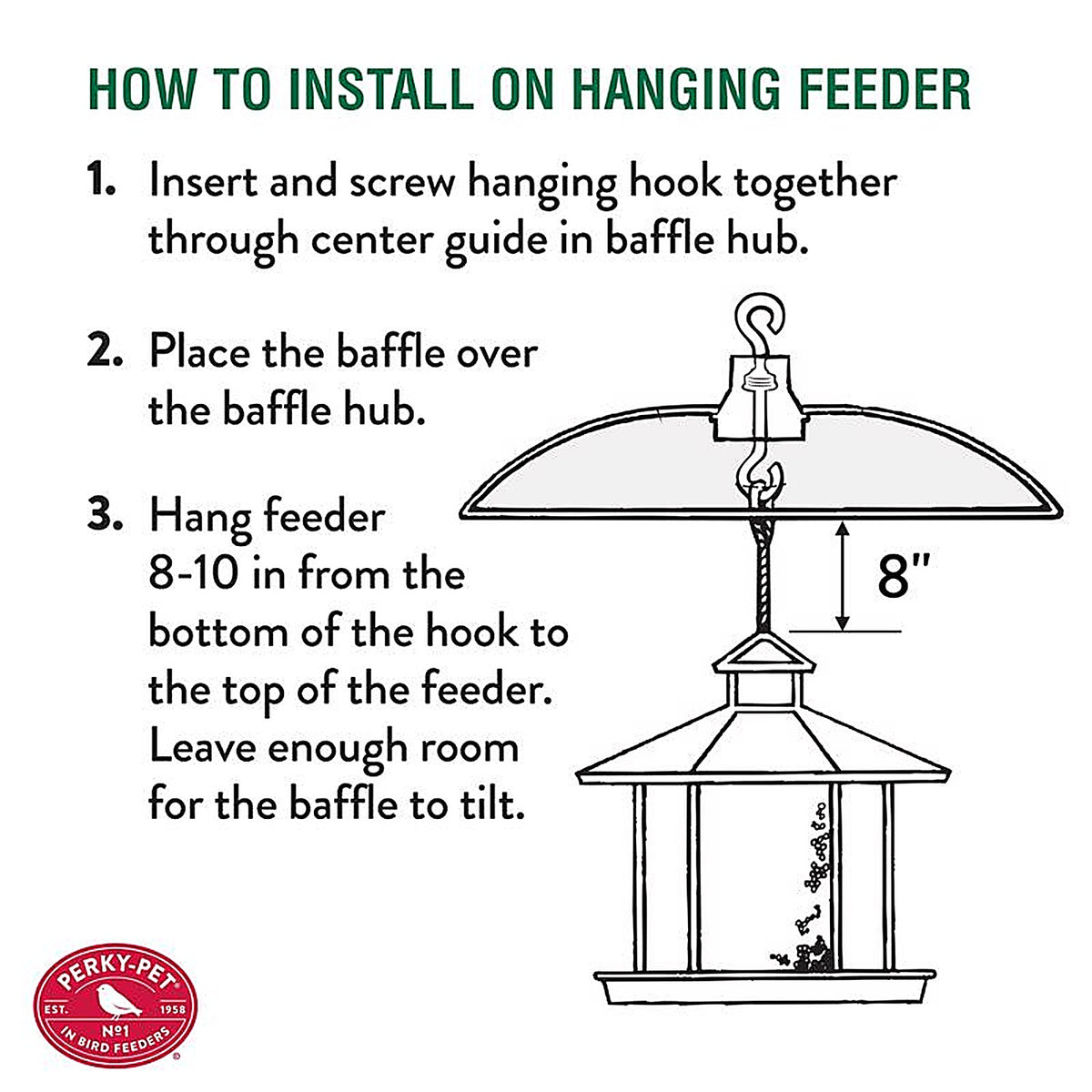 Perky-Pet 340 3.3 in. H x 16 in. W Hanging Baffle