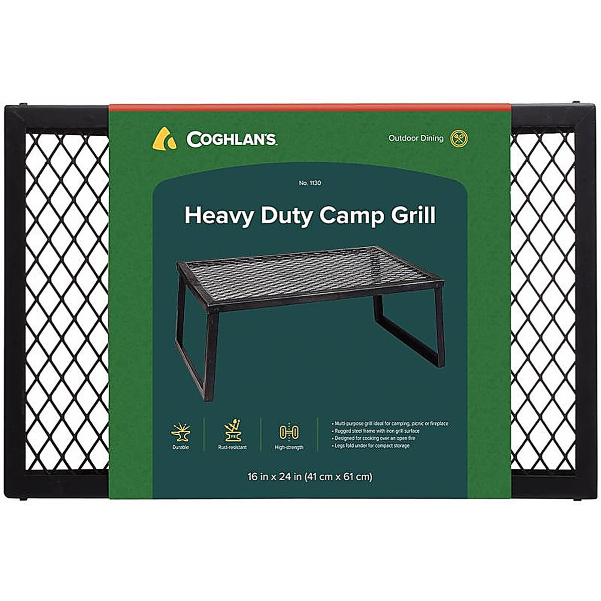 Coghlans 1130 Black Camp Grill 16 in. W x 24 in. L 1/Pack