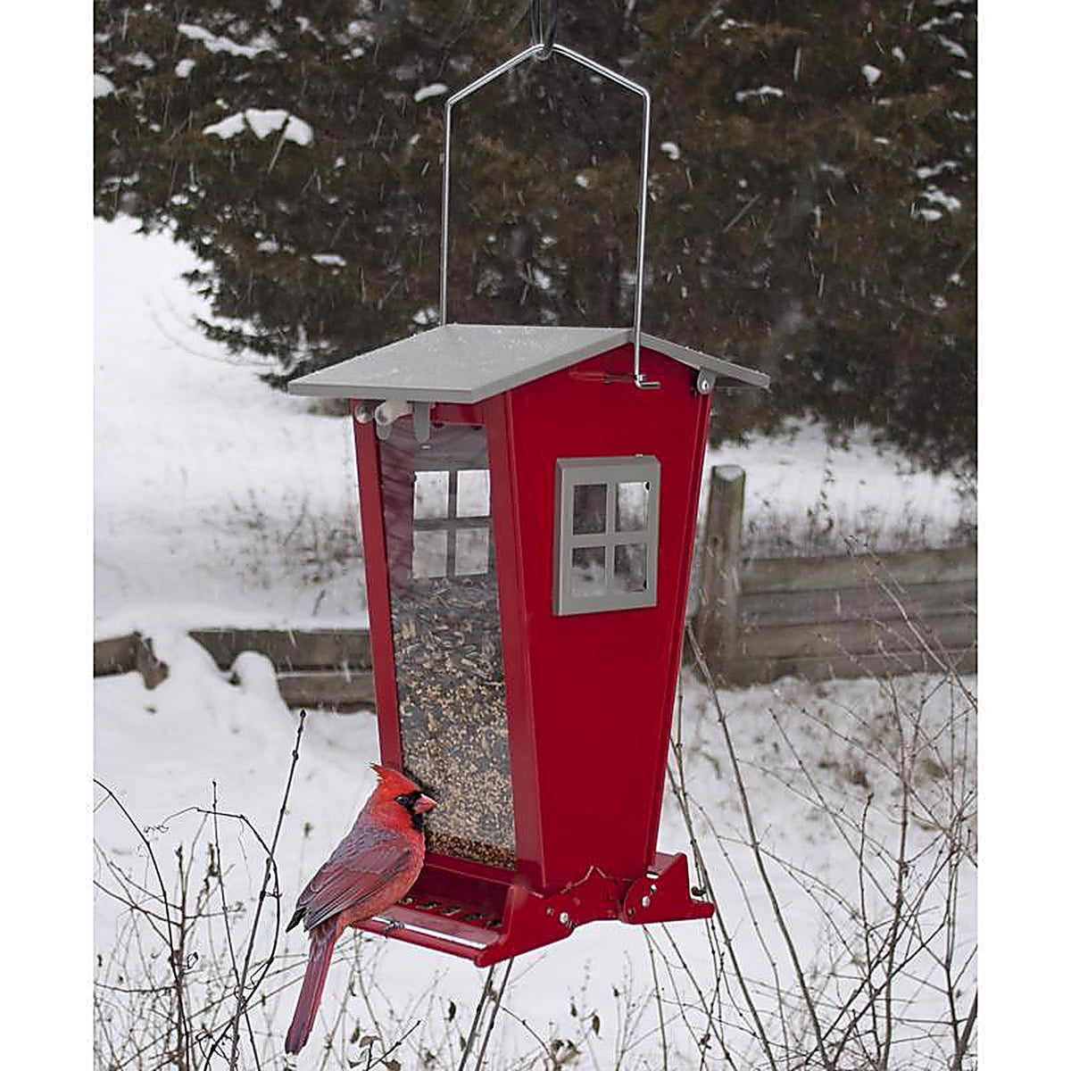 Audubon NA35194 Snack Shack Wild Bird 7 lb. Steel Squirrel-Resistant Bird Feeder 2 ports