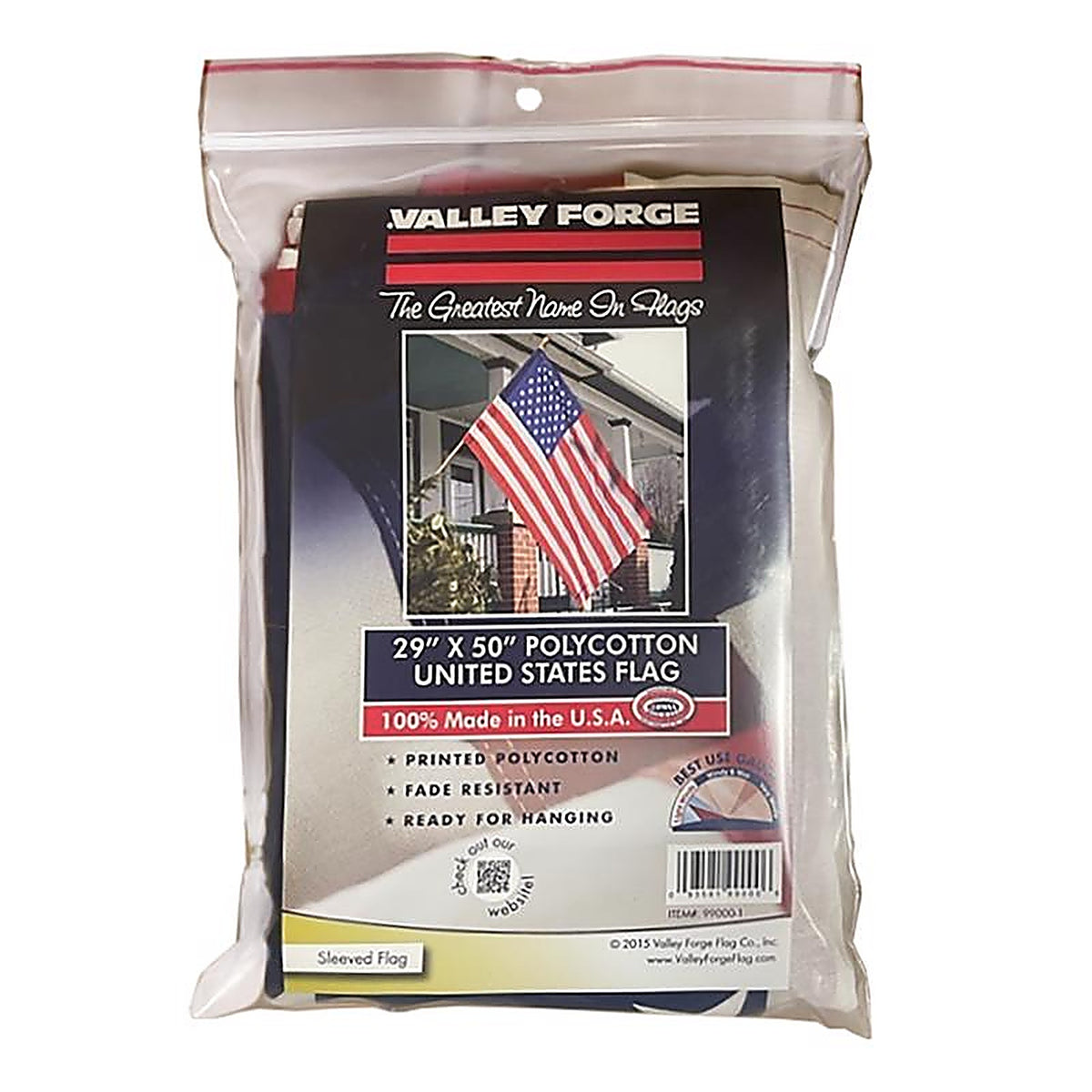 Valley Forge 99000-1 American Flag 29 in. H x 50 in. W