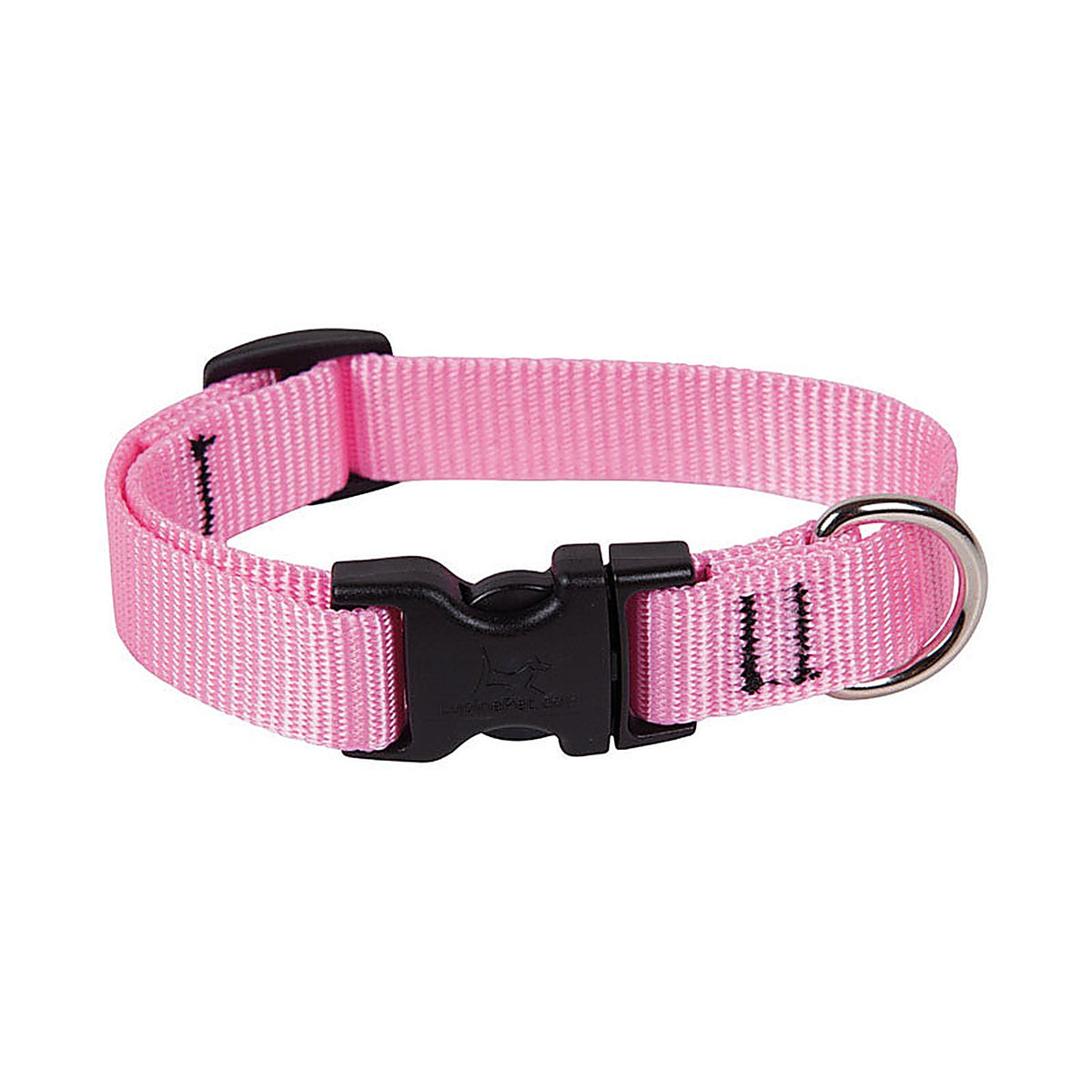 Lupine 57501 Pet Basic Solids Pink Pink Nylon Dog Adjustable Collar