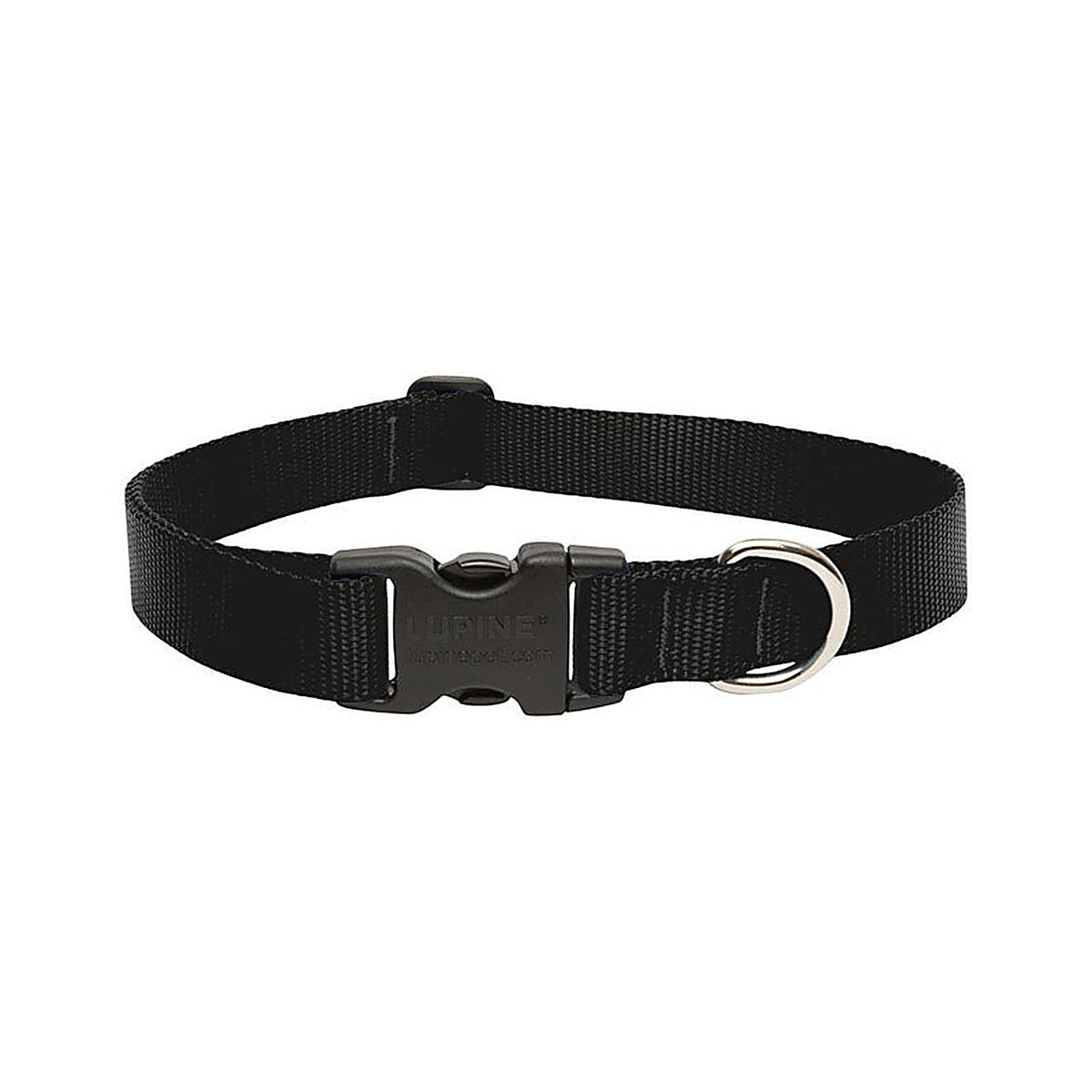 Lupine 27552 Pet Basic Solids Black Black Nylon Dog Adjustable Collar