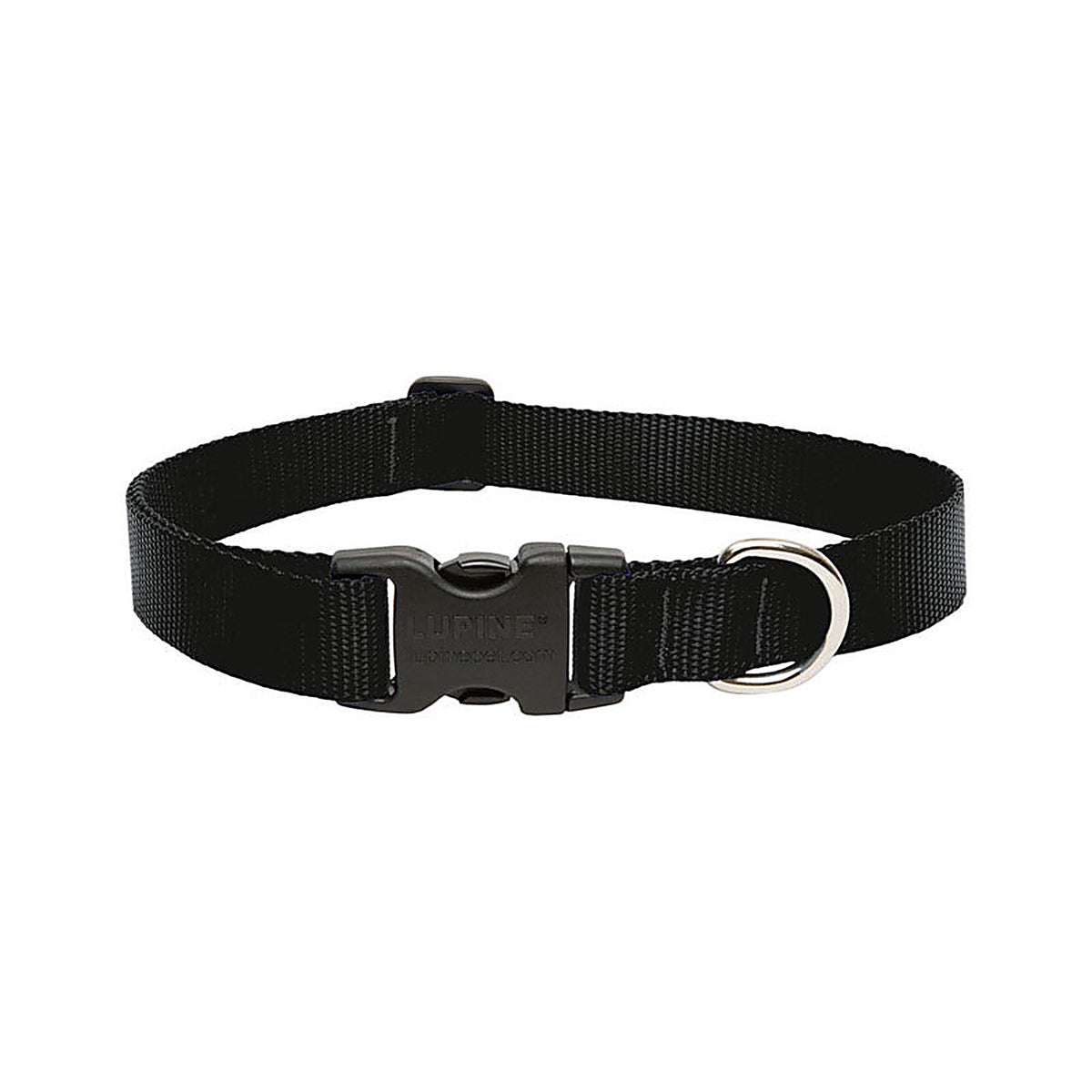 Lupine 27553 Pet Basic Solids Black Black Nylon Dog Adjustable Collar
