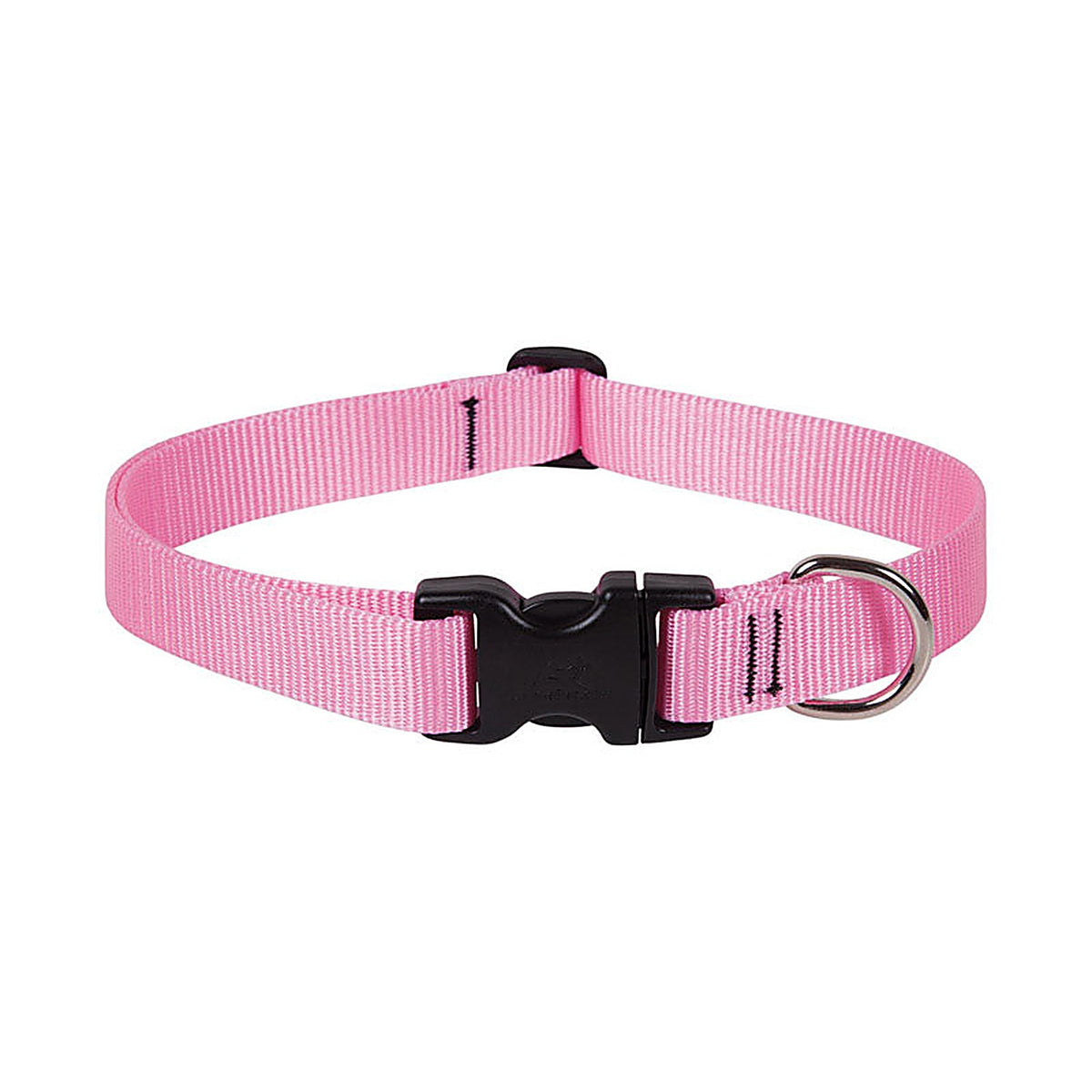 Lupine 57552 Pet Basic Solids Pink Pink Nylon Dog Adjustable Collar