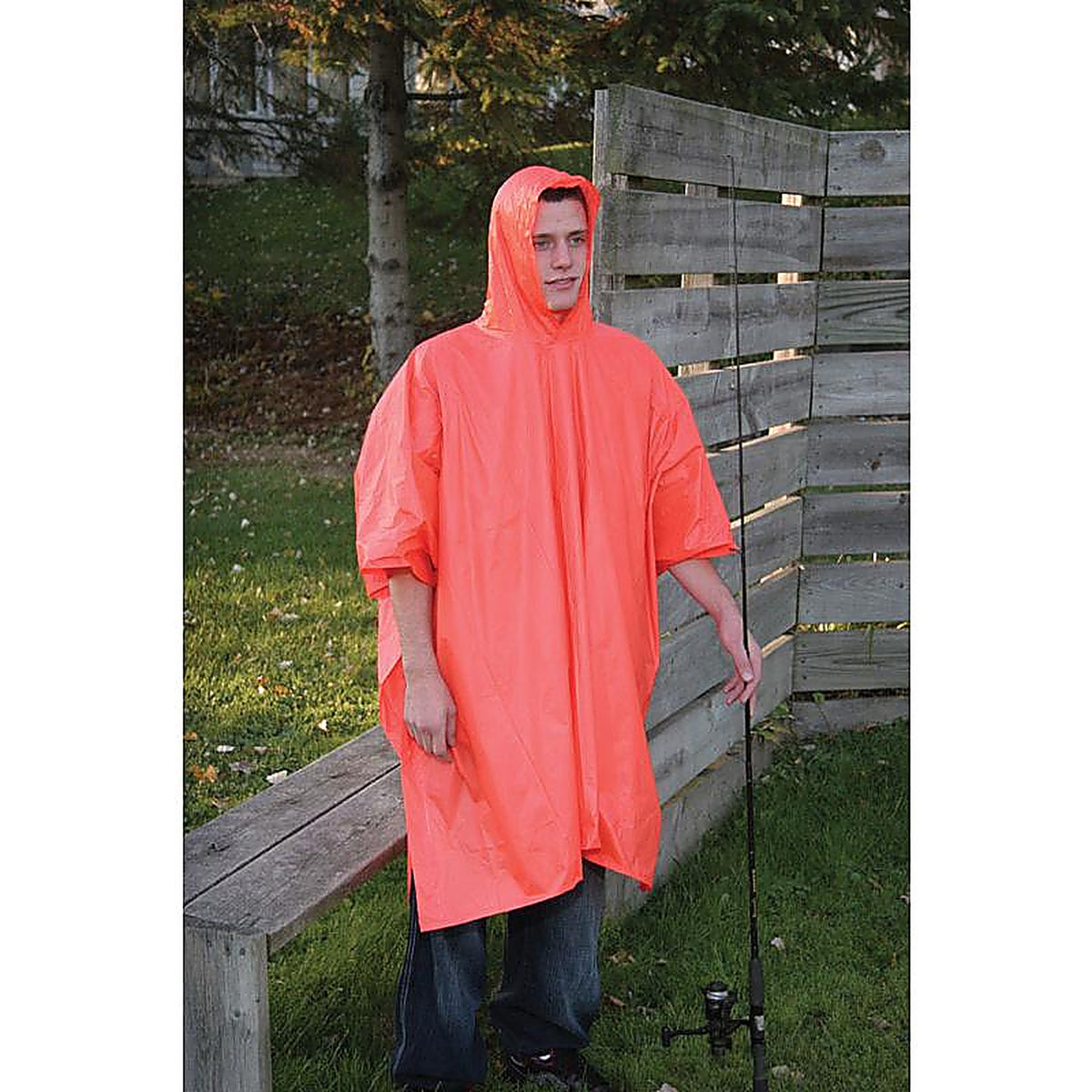 Boulder Creek 60120CM Orange Vinyl Rain Poncho