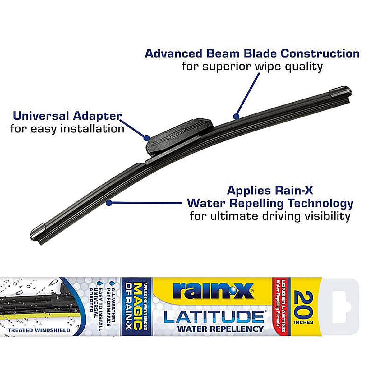 Rain-X 5079277-2 Latitude 20 in. All Season Windshield Wiper Blade
