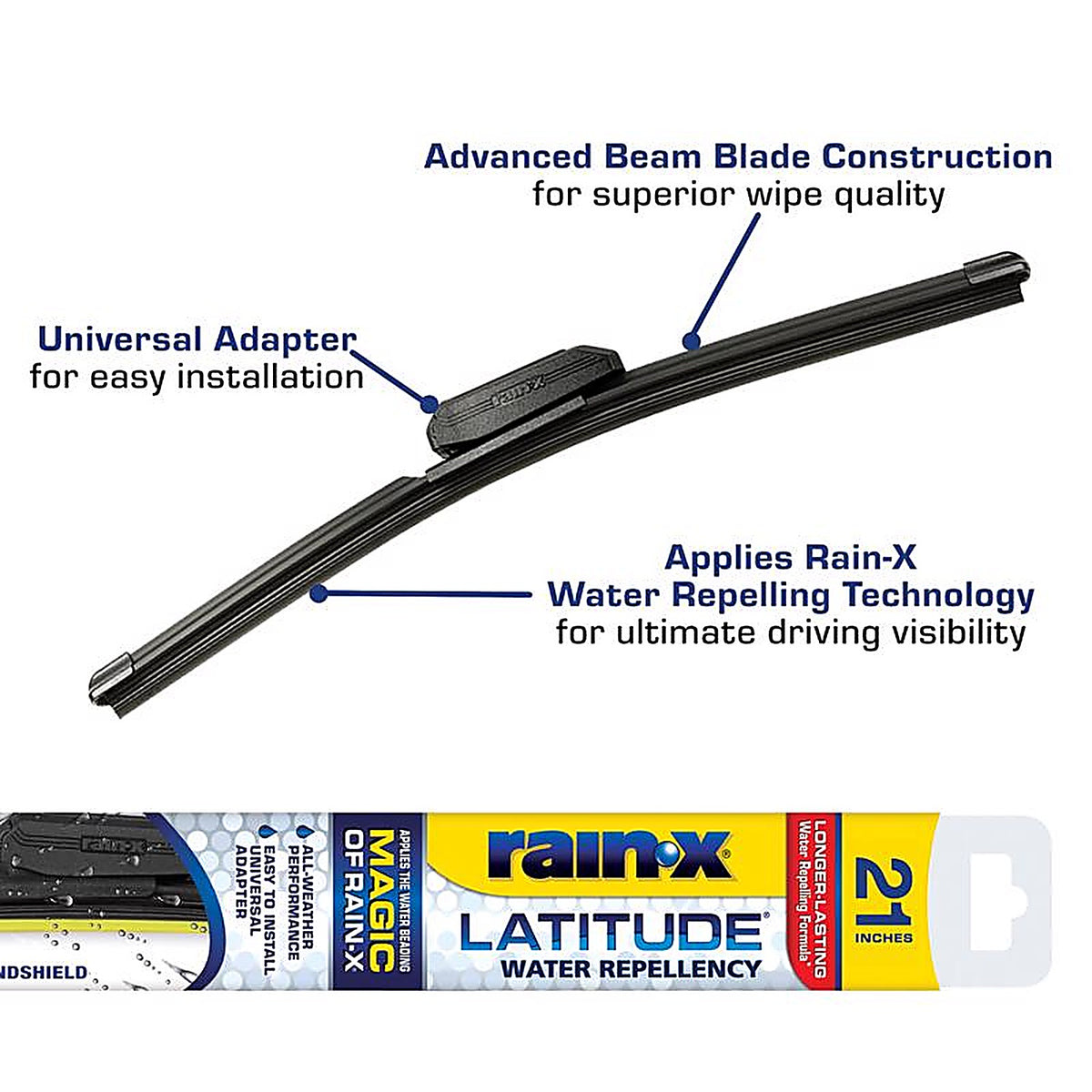 Rain-X 5079278-2 Latitude 21 in. All Season Windshield Wiper Blade
