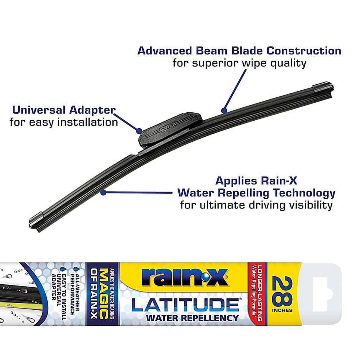 Rain-X 5079282-2 Latitude 28 in. All Season Windshield Wiper Blade