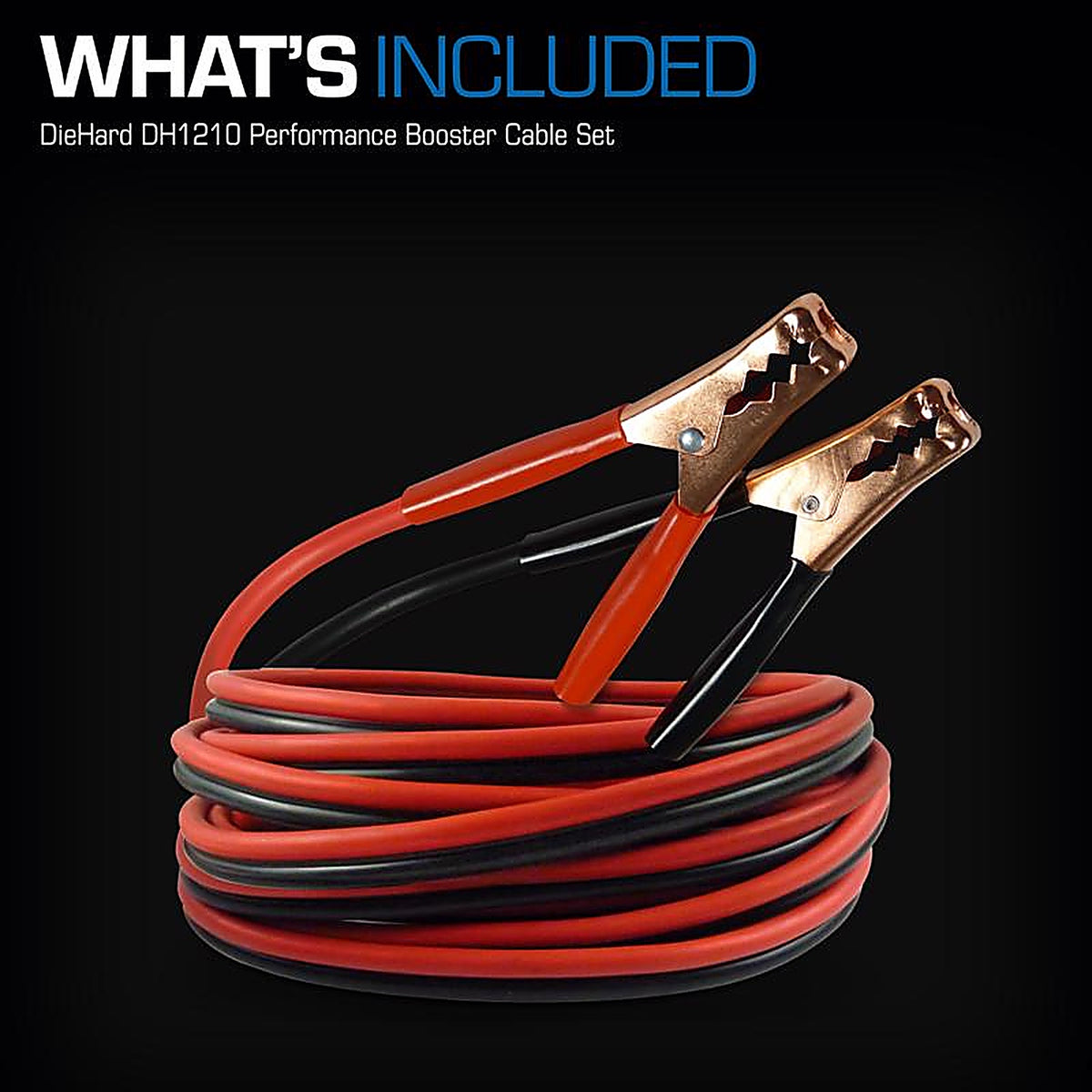 Diehard DH1210 12 ft. 10 Ga. Booster Cable Clamps
