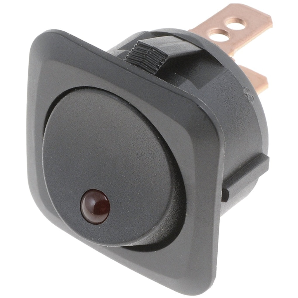 Dorman 84880 Black Body/Red LED Glow Round Style